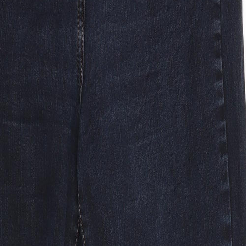 NEXT Womens Blue  Lyocell Skinny Jeans Size 14 L27.5 in Regular  - Dark Blue Hypercurve Super High Waist