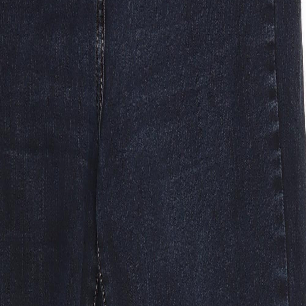 NEXT Womens Blue  Lyocell Skinny Jeans Size 14 L27.5 in Regular  - Dark Blue Hypercurve Super High Waist