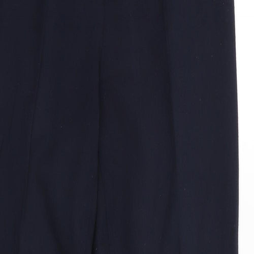 Marks and Spencer Womens Blue  Polyester Trousers  Size 6 L29 in Slim  - Navy Blue
