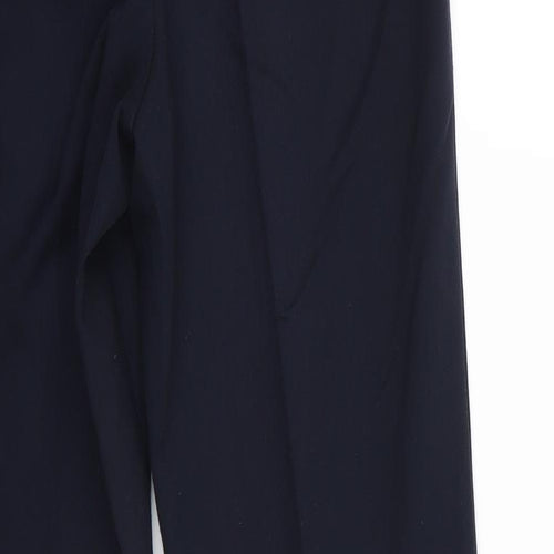 Marks and Spencer Womens Blue  Polyester Trousers  Size 6 L29 in Slim  - Navy Blue