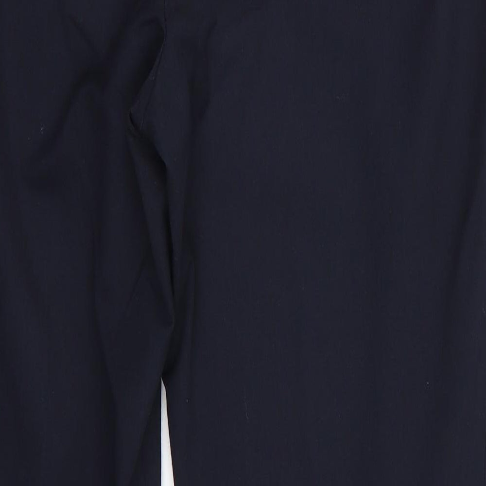 Massimo Fabbro Womens Blue  Polyester Trousers  Size 16 L28 in Regular  - Navy Blue