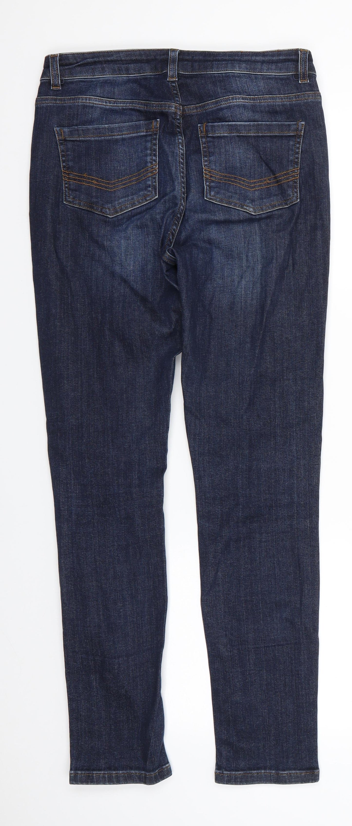 Mint Velvet Womens Blue  Cotton Skinny Jeans Size 10 L28 in Regular  - Dark Blue