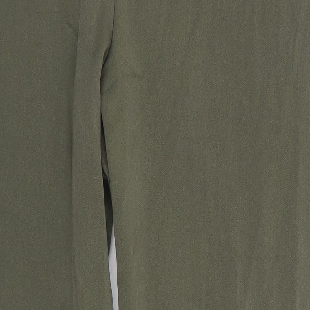 Anna Rose Womens Green  Polyester Trousers  Size 12 L29 in Regular  - Side Elastication Olive Green