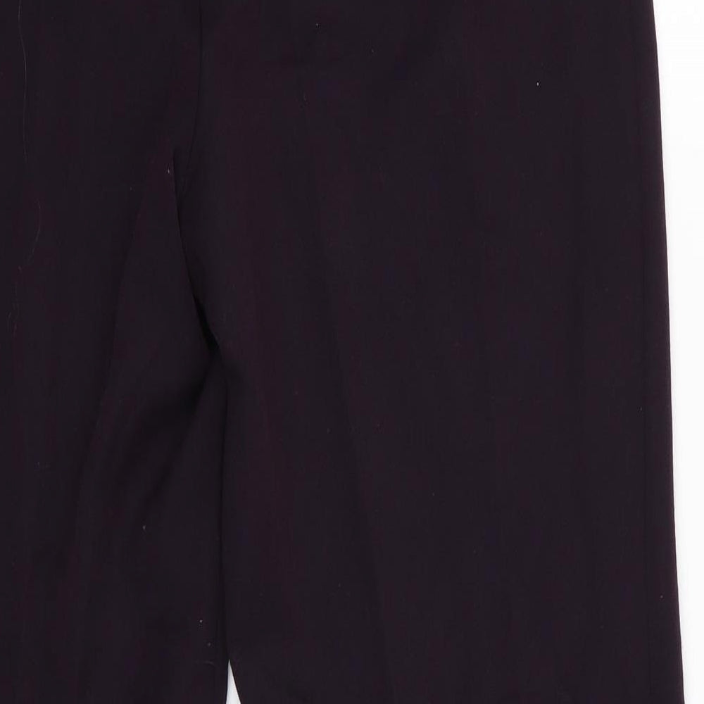 Annabelle Womens Purple  Polyester Trousers  Size 14 L28 in Regular  - Dark Purple Side Elastication