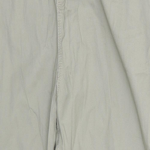 Florence and Fred Womens Green  Cotton Cropped Trousers Size 12 L23 in Regular  - Sage Green