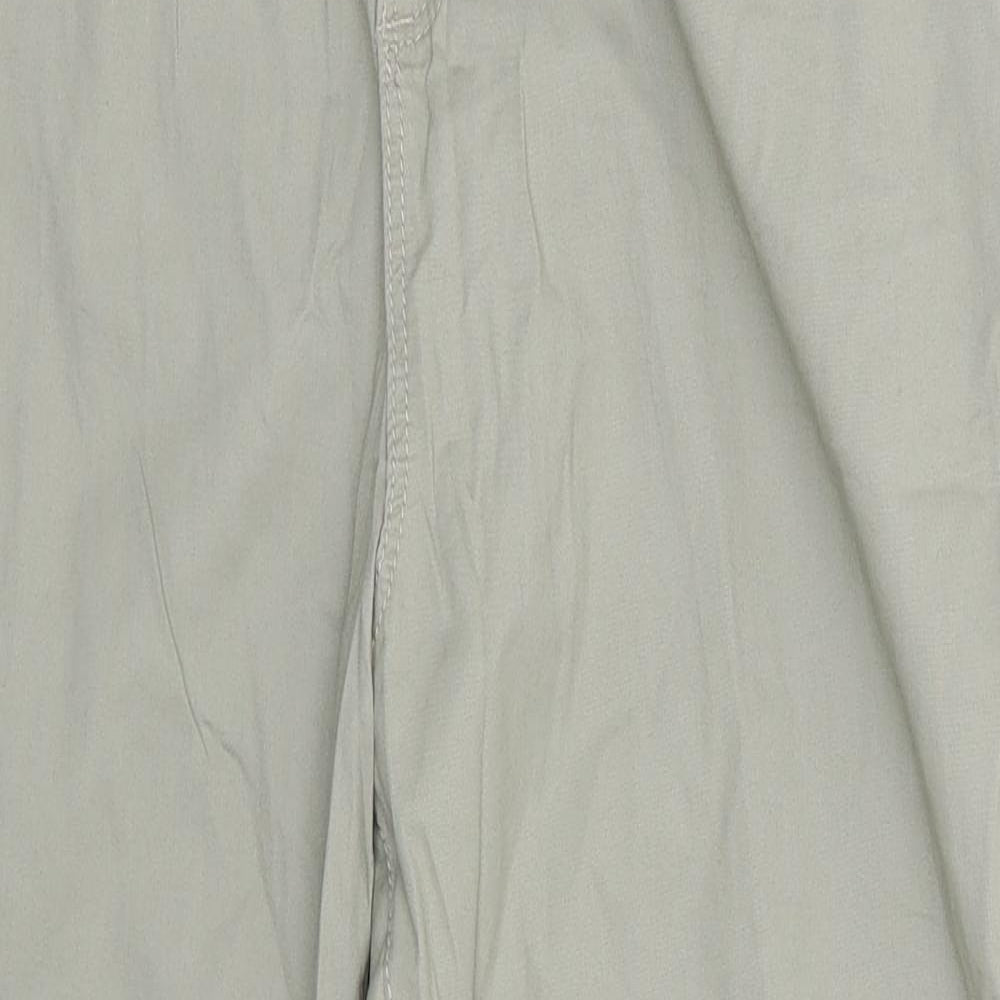 Florence and Fred Womens Green  Cotton Cropped Trousers Size 12 L23 in Regular  - Sage Green