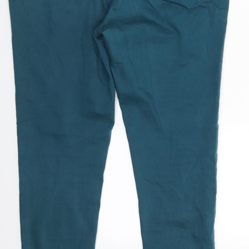 Marks and Spencer Womens Green  Cotton Jegging Jeans Size 16 L31.5 in Regular  - Dark Teal
