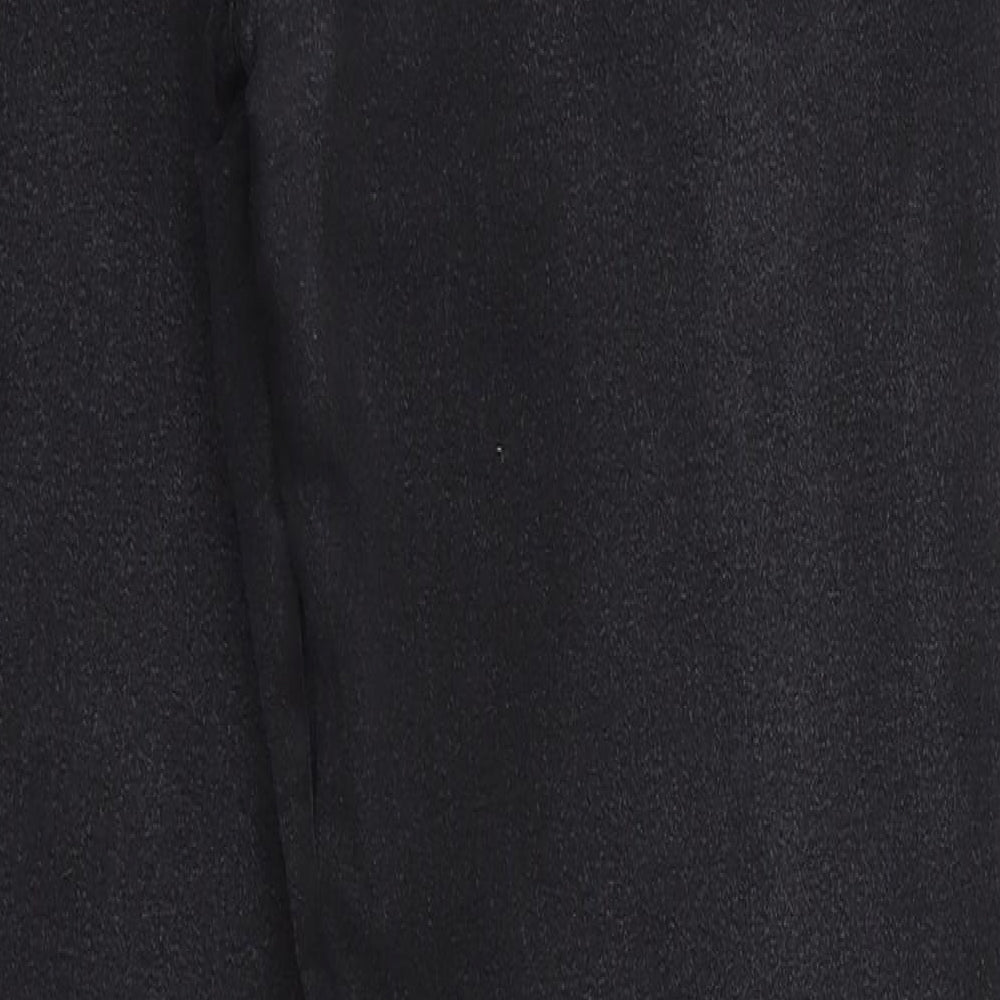 Bonmarché Womens Black  Cotton Straight Jeans Size 16 L29.5 in Regular  - Side Elastication