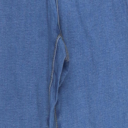 Denim Co Womens Blue  Cotton Cropped Jeans Size 10 L25 in Regular  - Mid blue