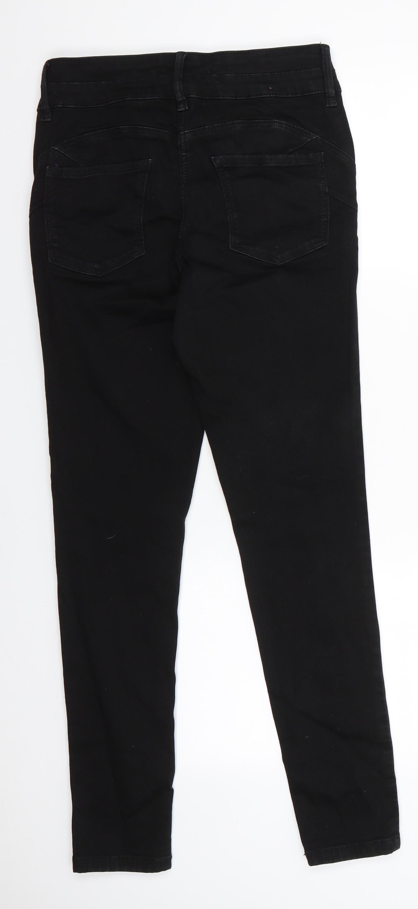 NEXT Womens Black  Cotton Skinny Jeans Size 10 L29 in Regular  - Lift Slim & Shape