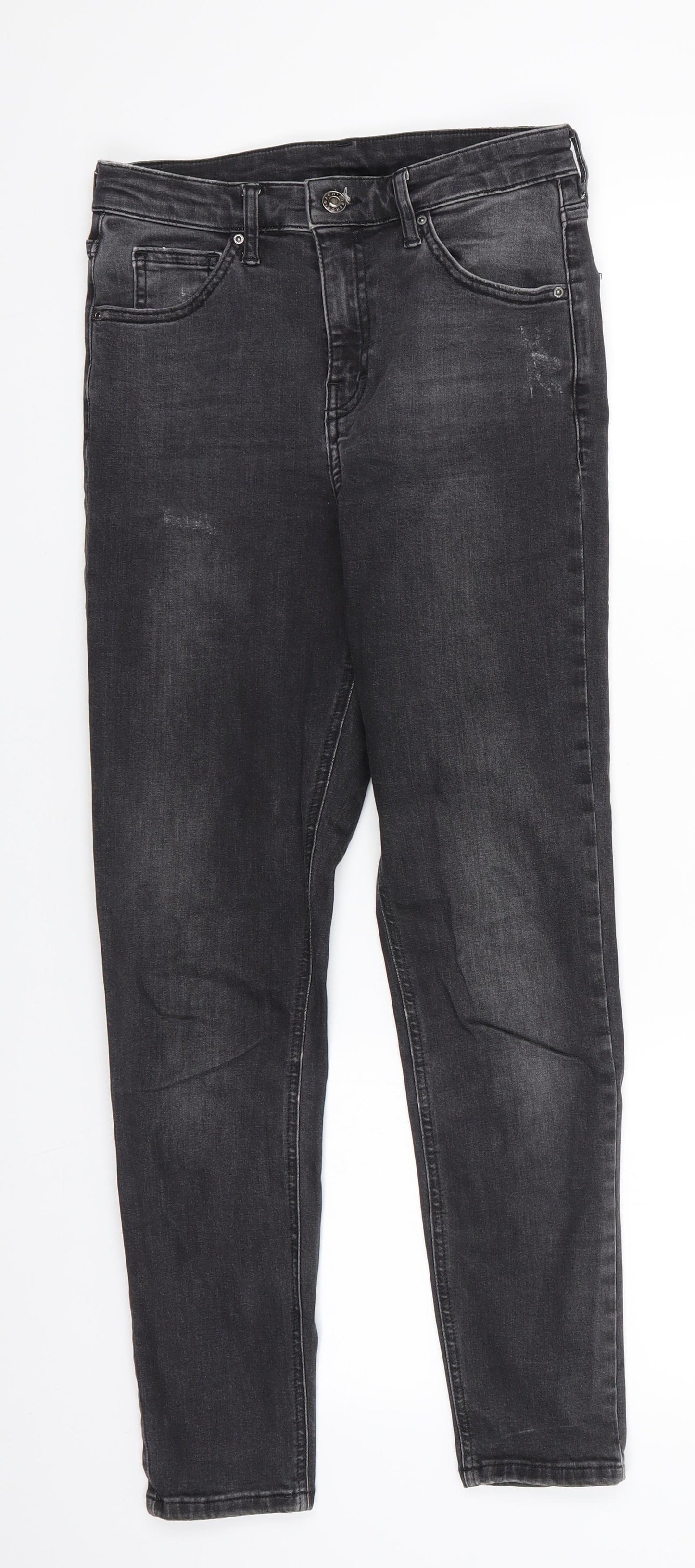 TopShop Moto Mens Black  Cotton Skinny Jeans Size 28 in L26 in Regular