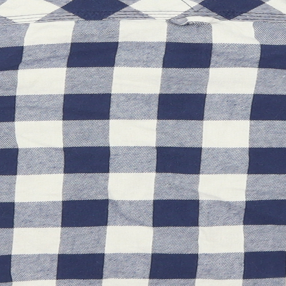George Boys Blue Check Cotton Basic Button-Up Size 2-3 Years Collared