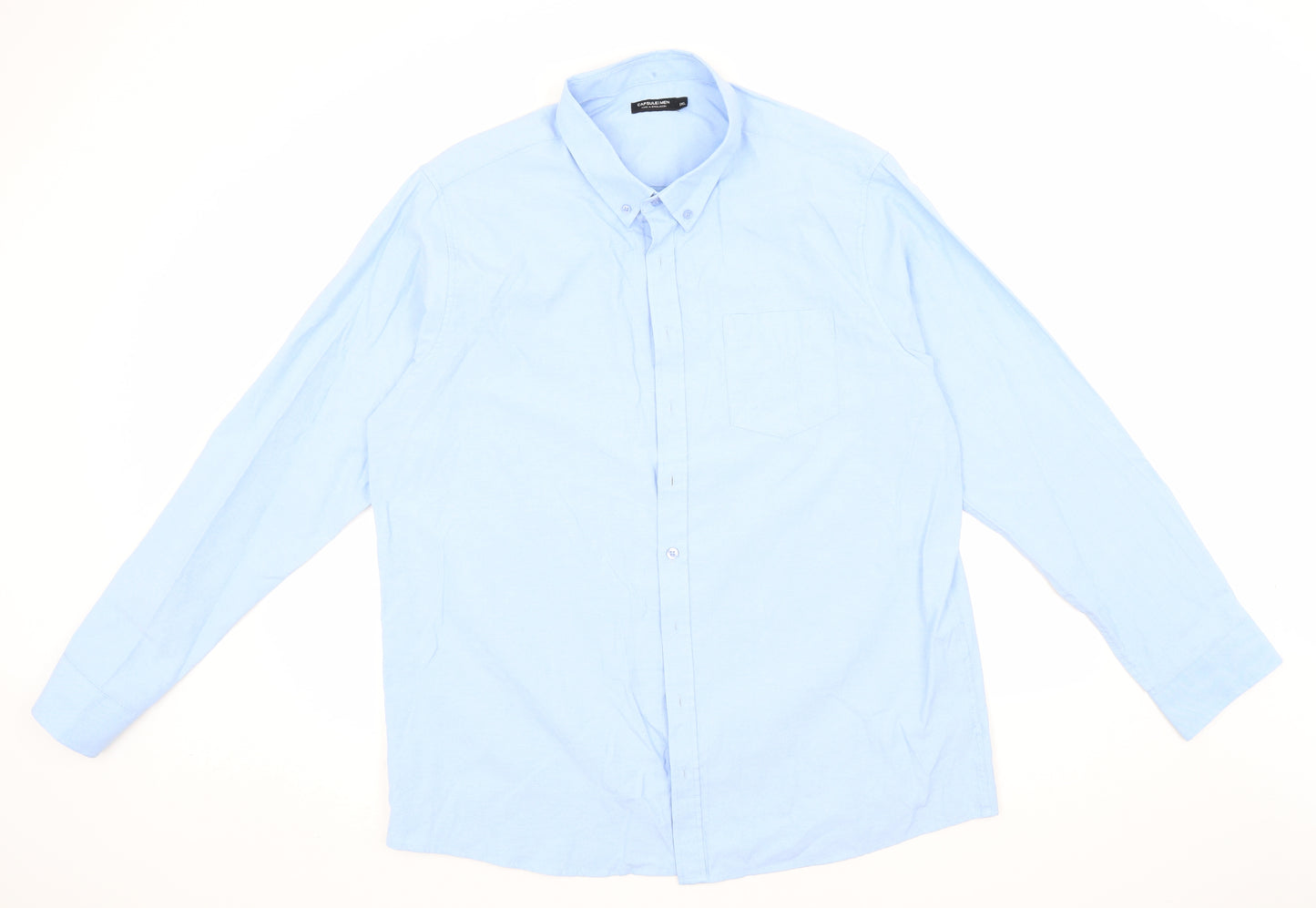 Capsule Mens Blue  Cotton  Button-Up Size XL Collared