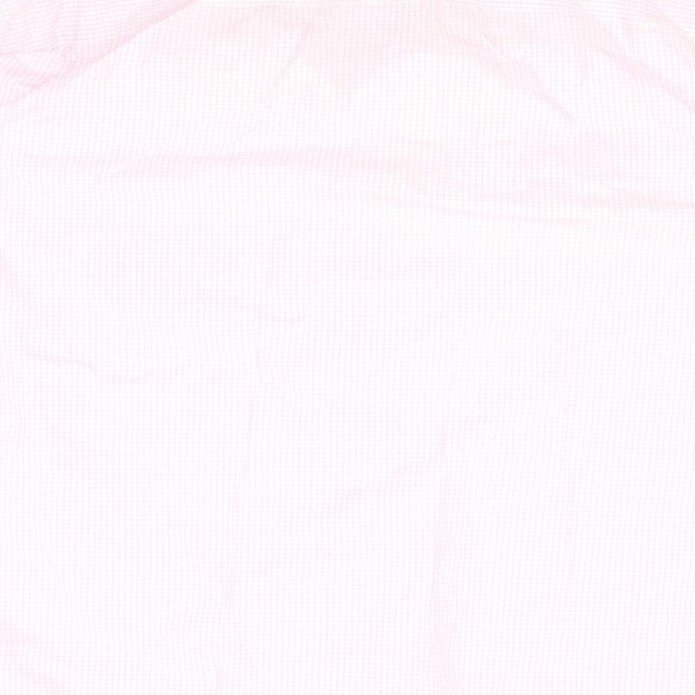 F&F Mens White Plaid Cotton  Button-Up Size 3XL Collared