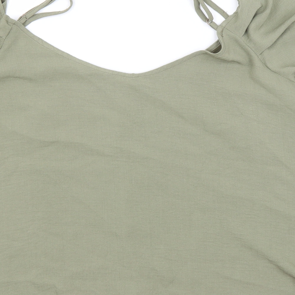 George Womens Brown  Polyester Basic Tank Size 16 Round Neck