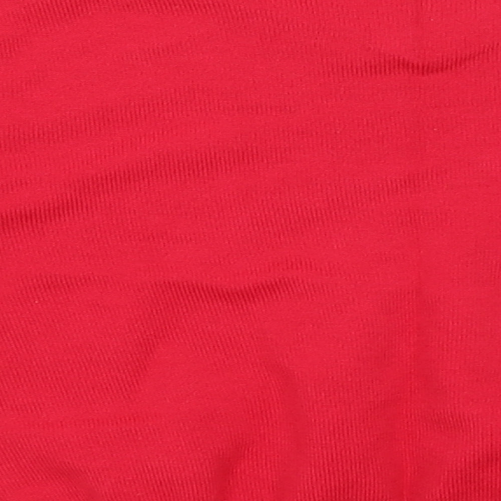 George Boys Red V-Neck  Cotton Pullover Jumper Size 4-5 Years