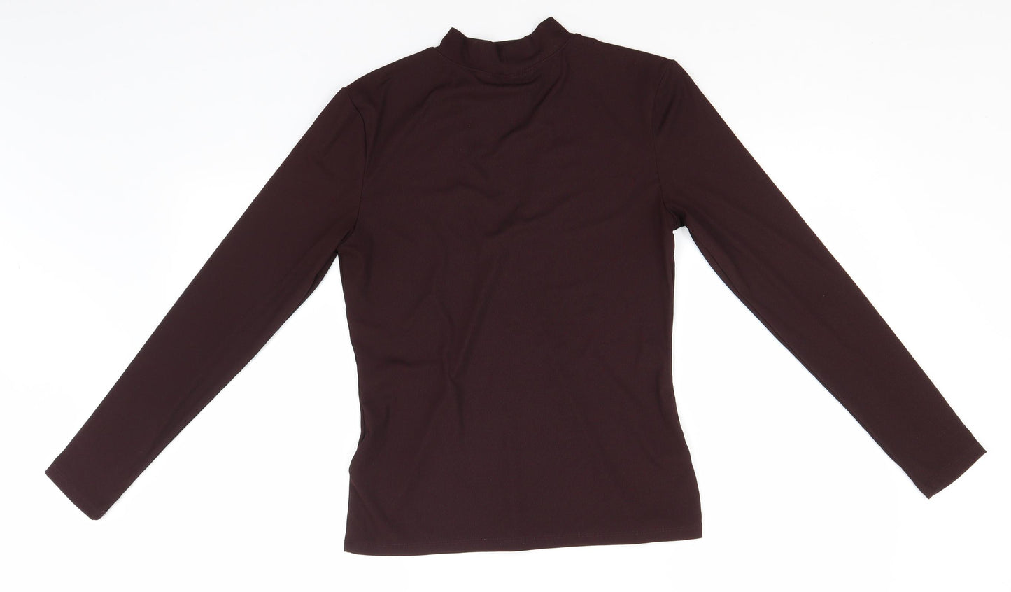 H&M Womens Black  Polyester Basic Blouse Size M High Neck