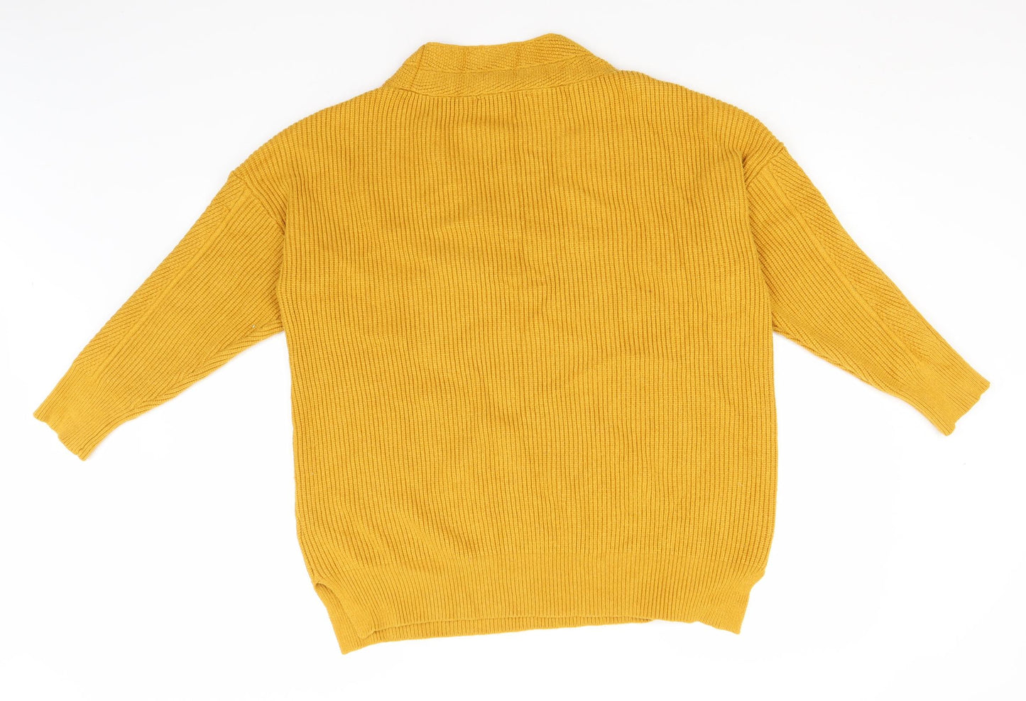 NEXT Womens Orange V-Neck  Viscose Pullover Jumper Size L