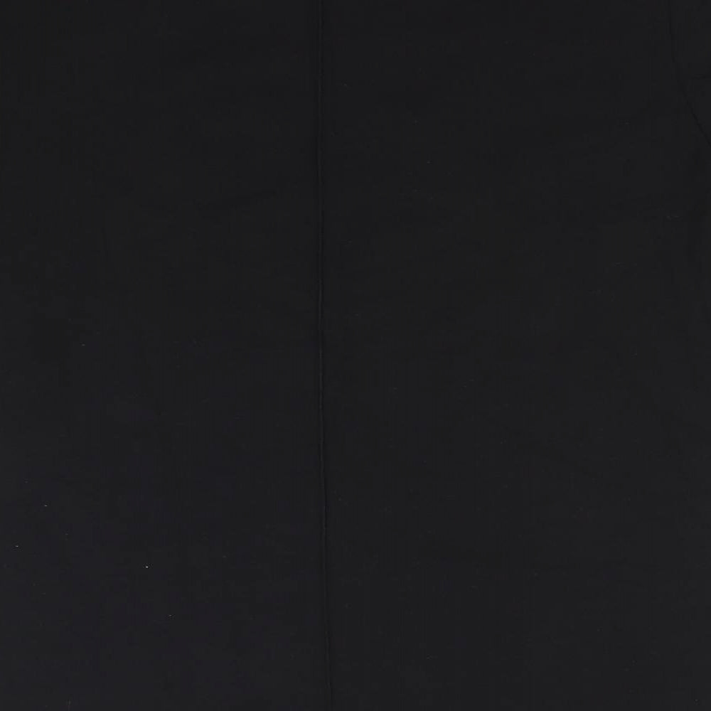 Refind Mens Black  Cotton  T-Shirt Size M Round Neck