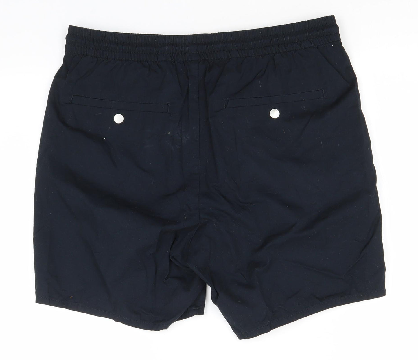 H&M Mens Black  Cotton Cargo Shorts Size M L6 in Regular