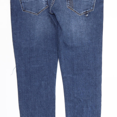 River Island Womens Blue  Cotton Straight Jeans Size 34 in L30 in Regular