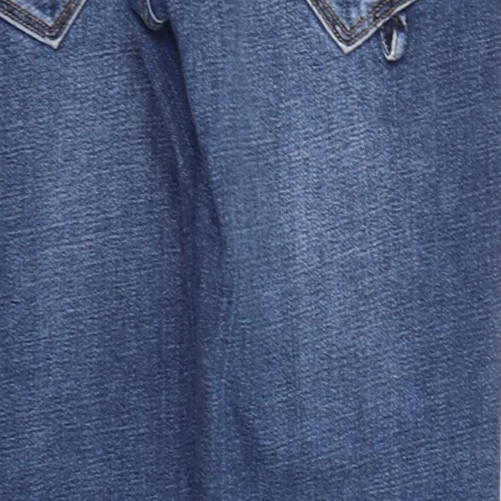 River Island Womens Blue  Cotton Straight Jeans Size 34 in L30 in Regular