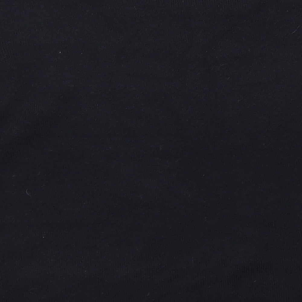 Avenue Mens Black Round Neck  Acrylic Pullover Jumper Size M