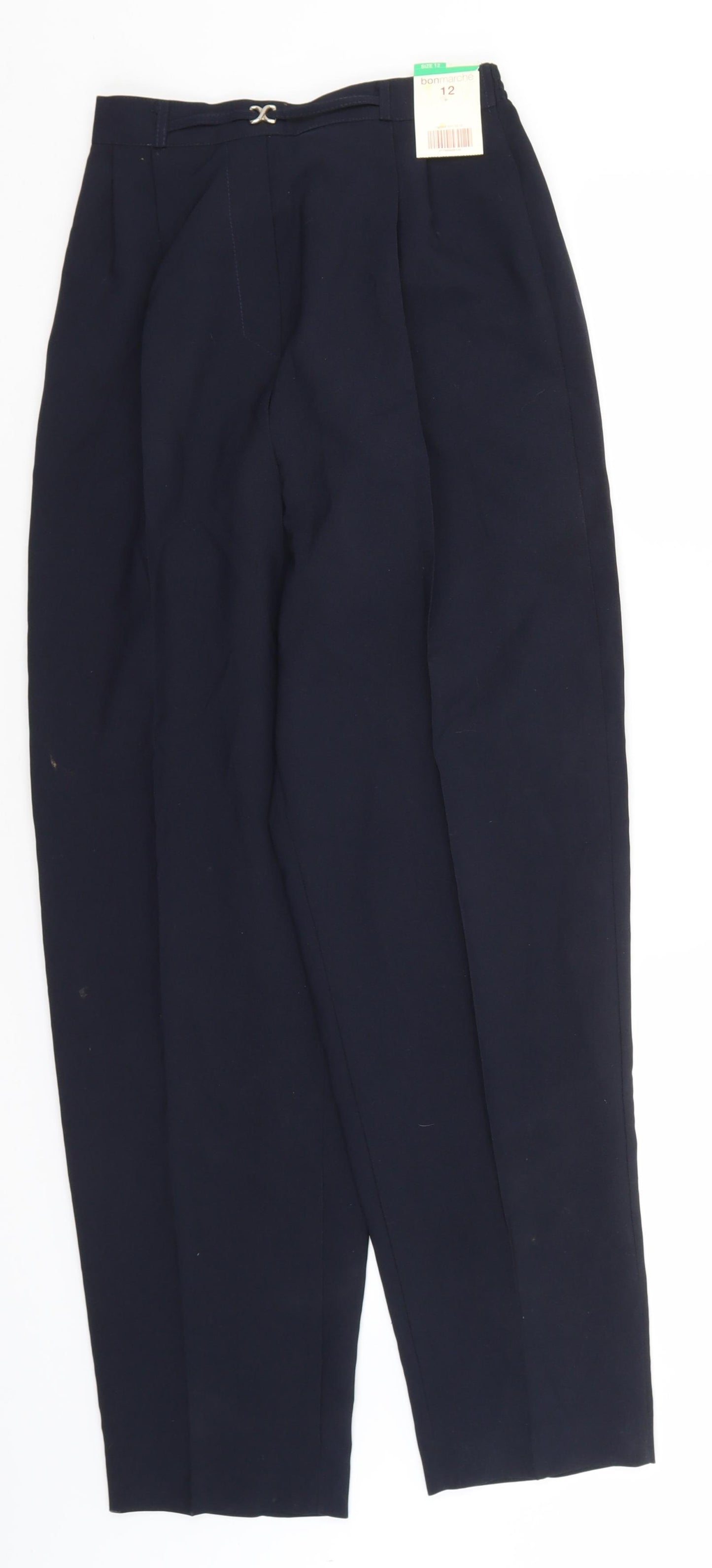 Bonmarché Womens Blue  Polyester Trousers  Size 12 L29 in Regular