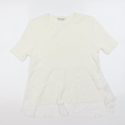 Miss Selfridge Womens White Round Neck  Acrylic Pullover Jumper Size 12