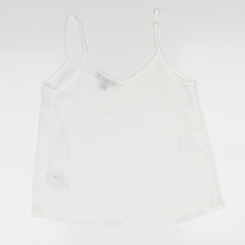 Atmosphere Womens White  Polyester Basic Tank Size 10 Off the Shoulder