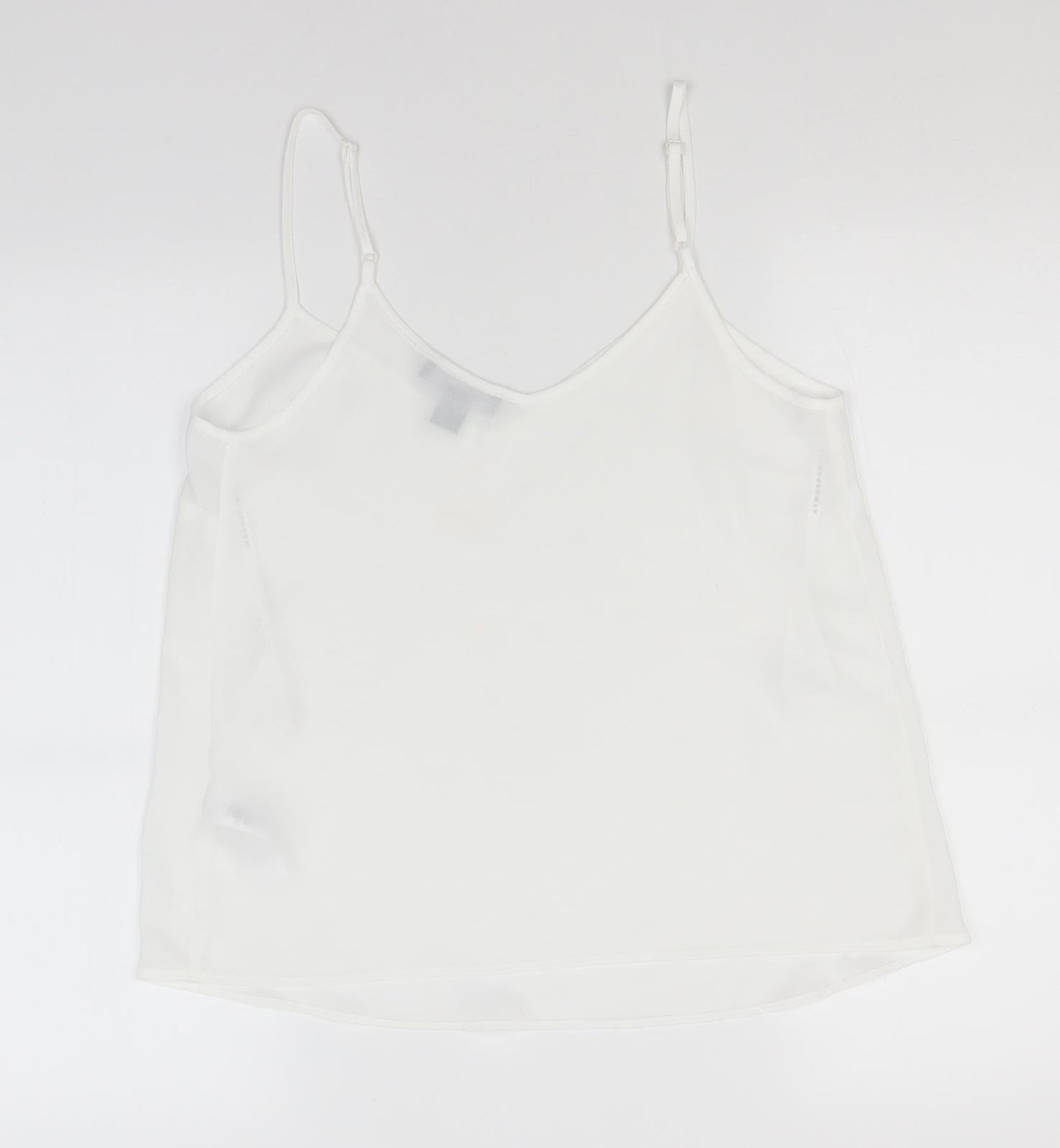 Atmosphere Womens White  Polyester Basic Tank Size 10 Off the Shoulder