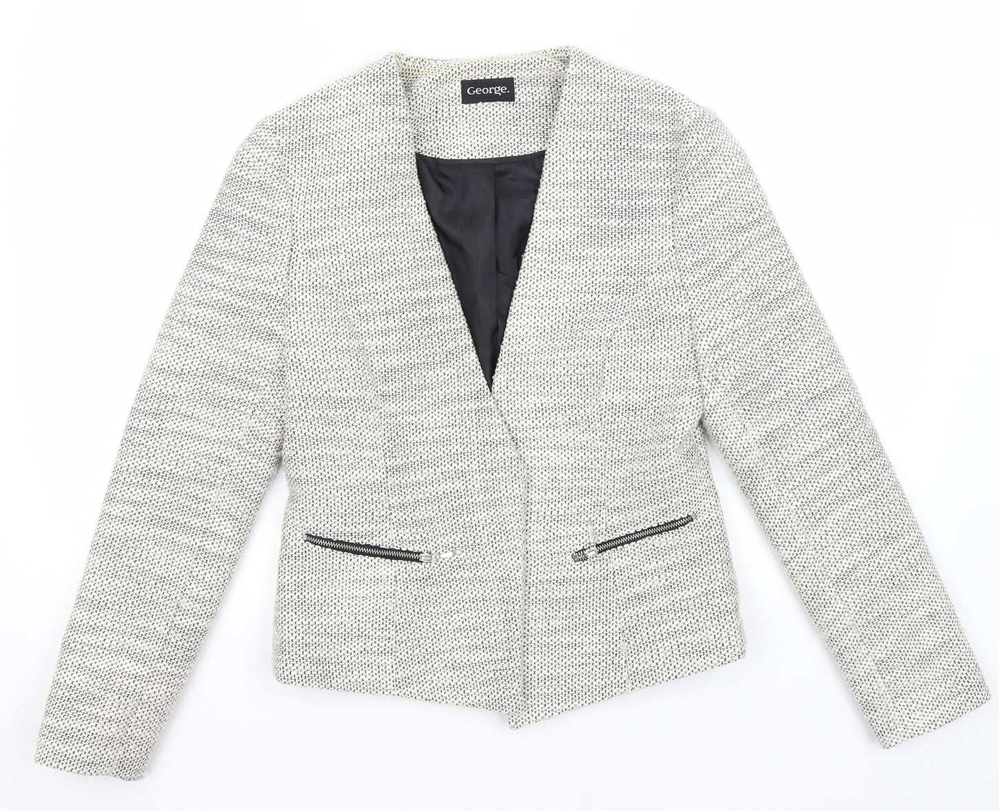 George Womens White   Jacket Blazer Size 10