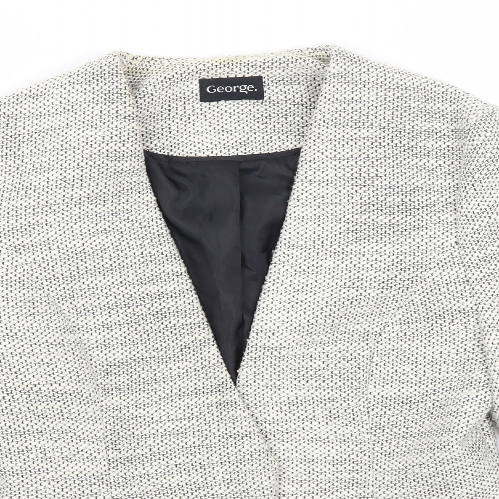 George Womens White   Jacket Blazer Size 10