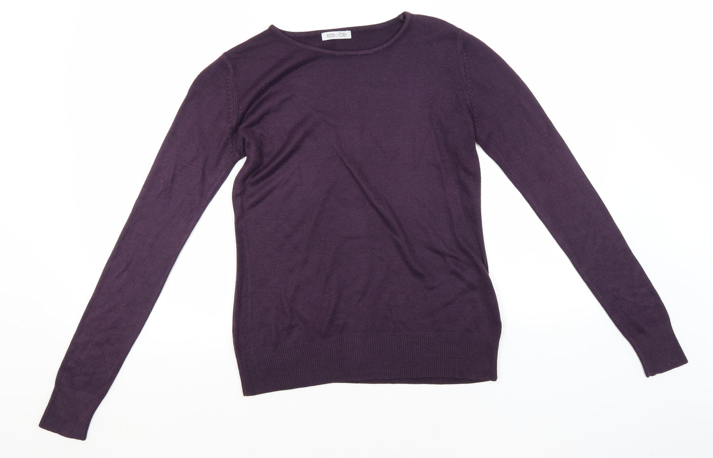 MK one Womens Blue Round Neck  Acrylic Pullover Jumper Size S