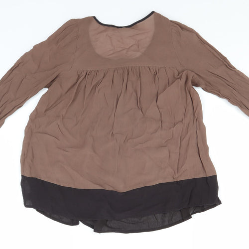 NEXT Womens Green  Viscose Basic Blouse Size 6 Round Neck