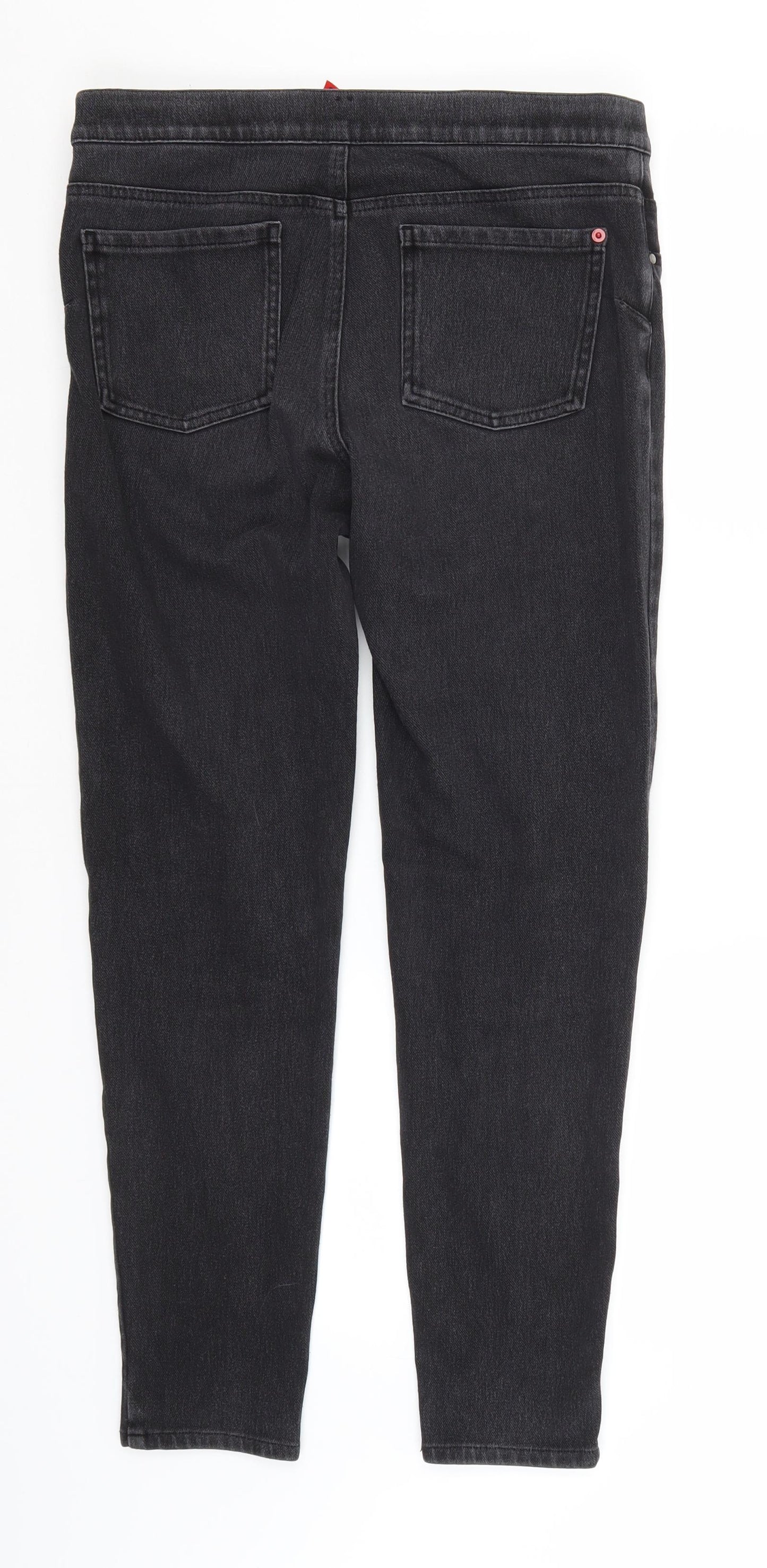 Spanx Womens Grey  Cotton Straight Jeans Size 16 L28 in Regular
