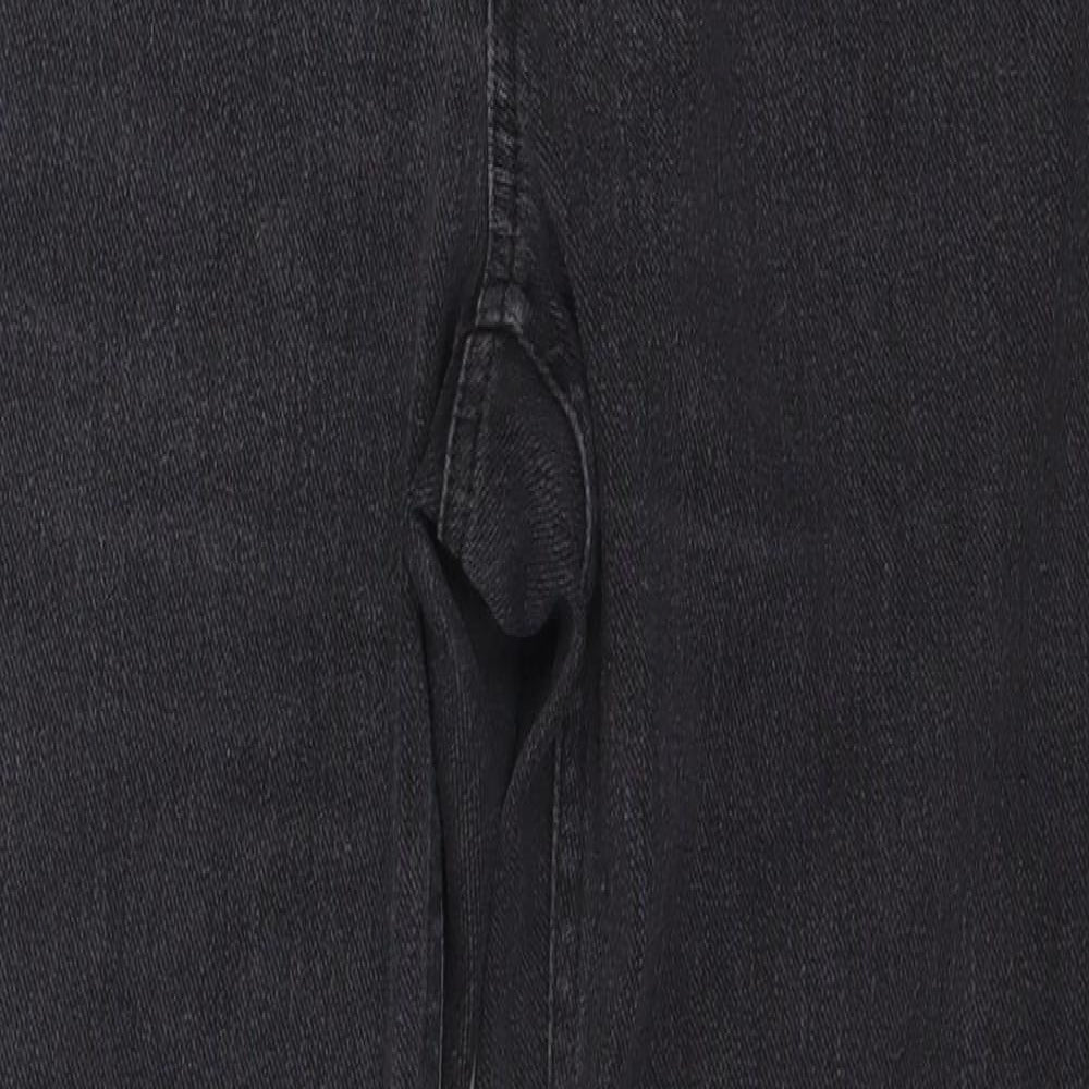 Spanx Womens Grey  Cotton Straight Jeans Size 16 L28 in Regular