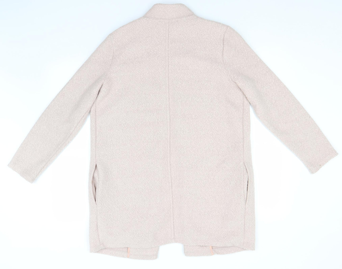 Marks and Spencer Womens Beige   Overcoat Coatigan Size 14