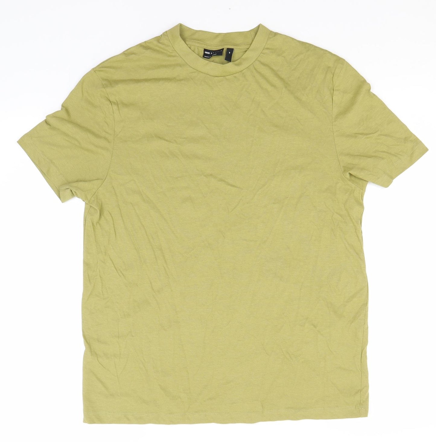 ASOS Mens Green  Cotton  T-Shirt Size M Round Neck