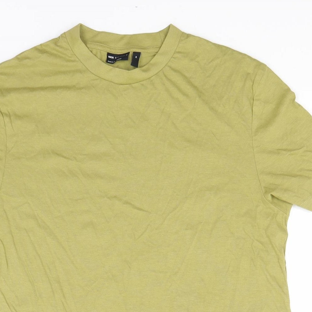 ASOS Mens Green  Cotton  T-Shirt Size M Round Neck