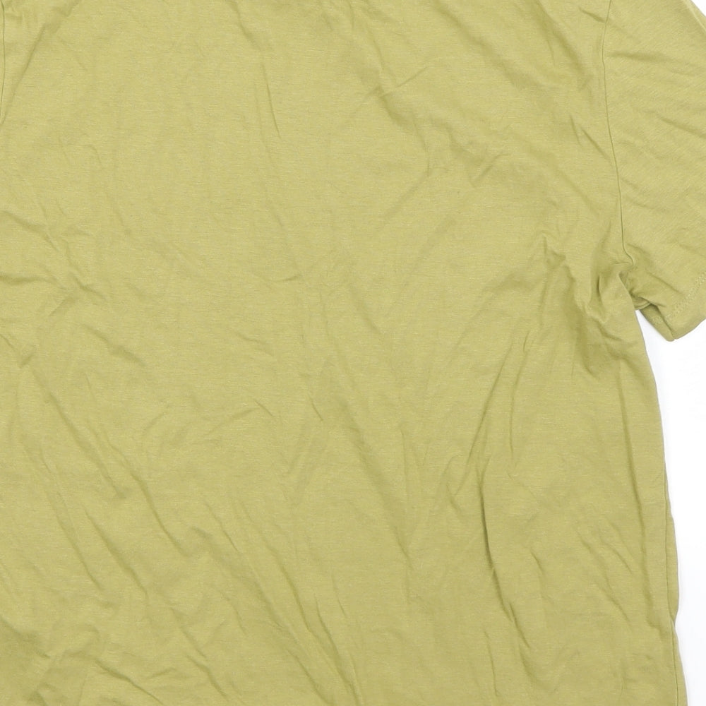 ASOS Mens Green  Cotton  T-Shirt Size M Round Neck