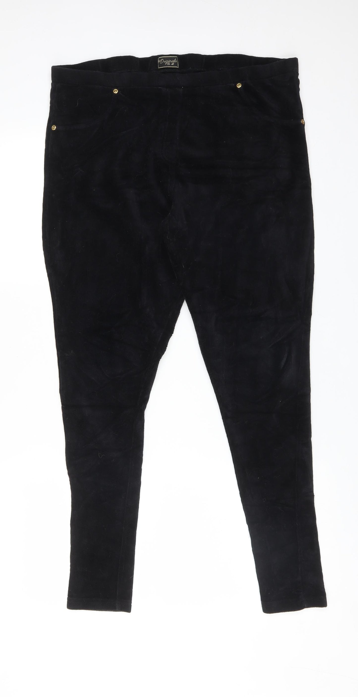 ORIGINALS Womens Black  Cotton Jegging Trousers Size L L28 in Regular