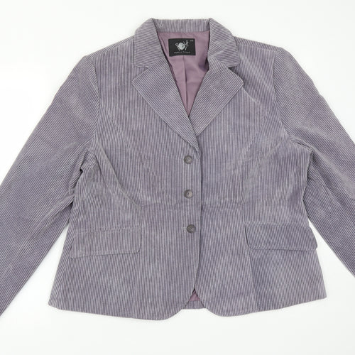 POTA Womens Purple  Polyester Jacket Suit Jacket Size 14