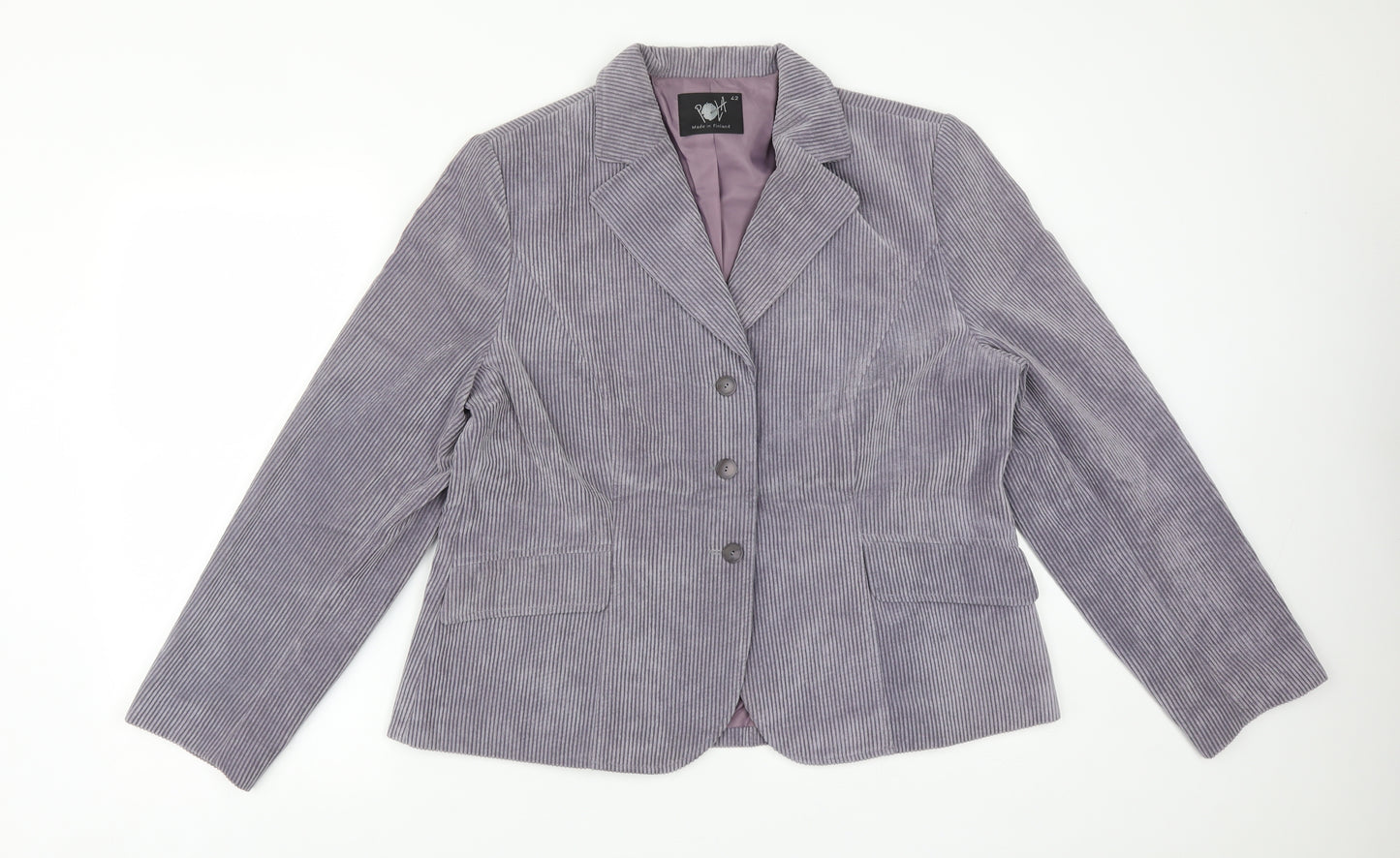 POTA Womens Purple  Polyester Jacket Suit Jacket Size 14