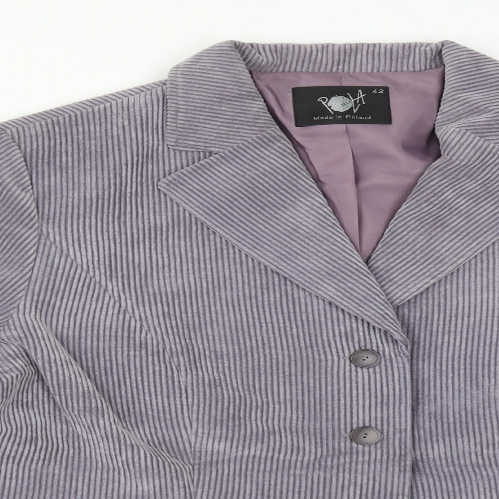 POTA Womens Purple  Polyester Jacket Suit Jacket Size 14
