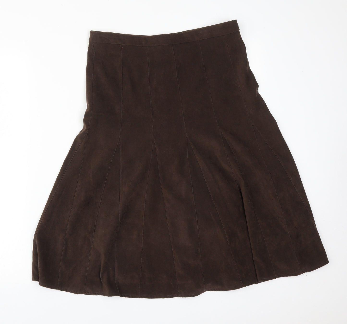 AMARANTO Womens Brown  Polyester Flare Skirt Size 10
