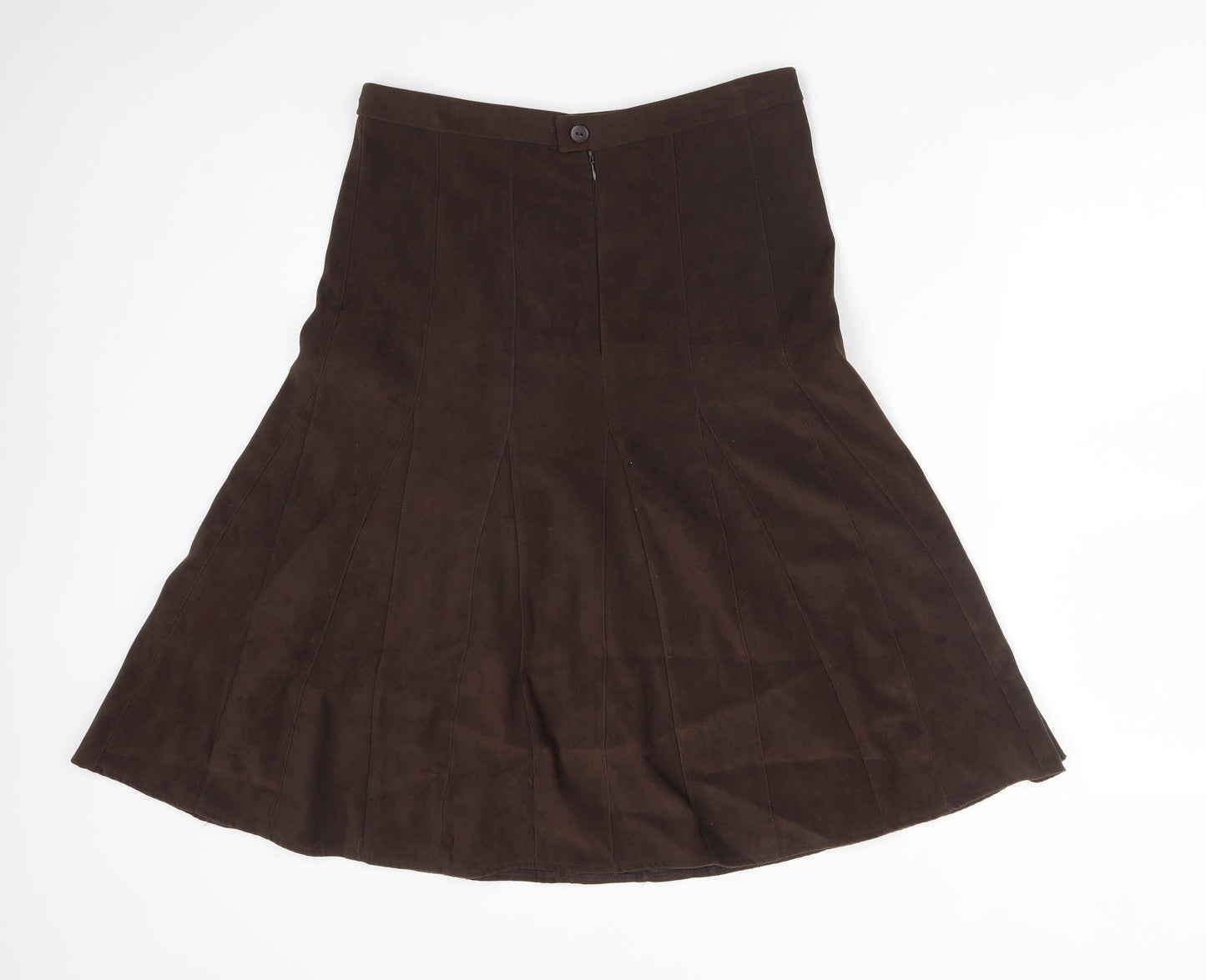 AMARANTO Womens Brown  Polyester Flare Skirt Size 10