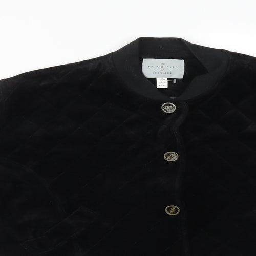 Principles Womens Black Argyle/Diamond  Jacket  Size 12