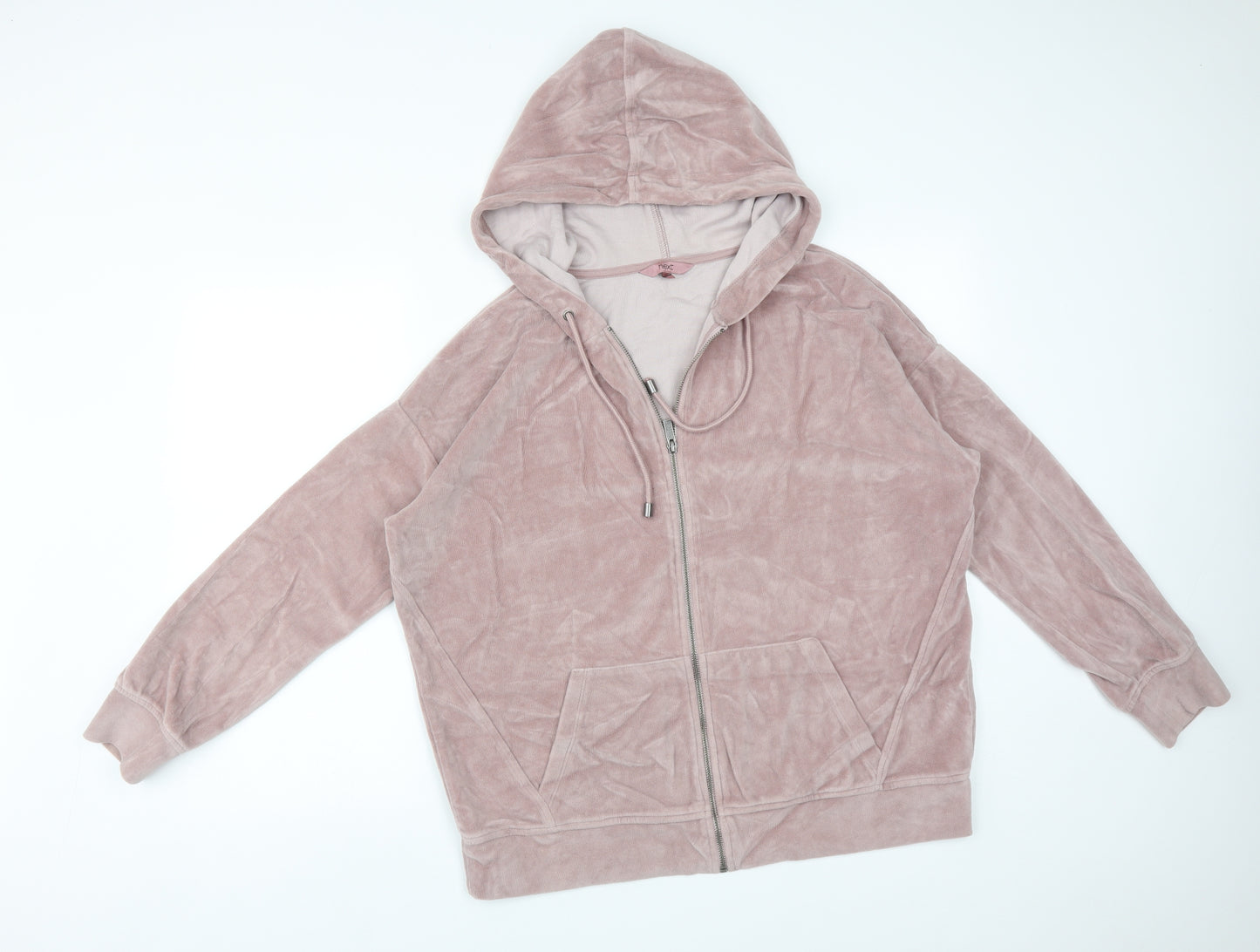 NEXT Womens Pink  Cotton Full Zip Hoodie Size 16
