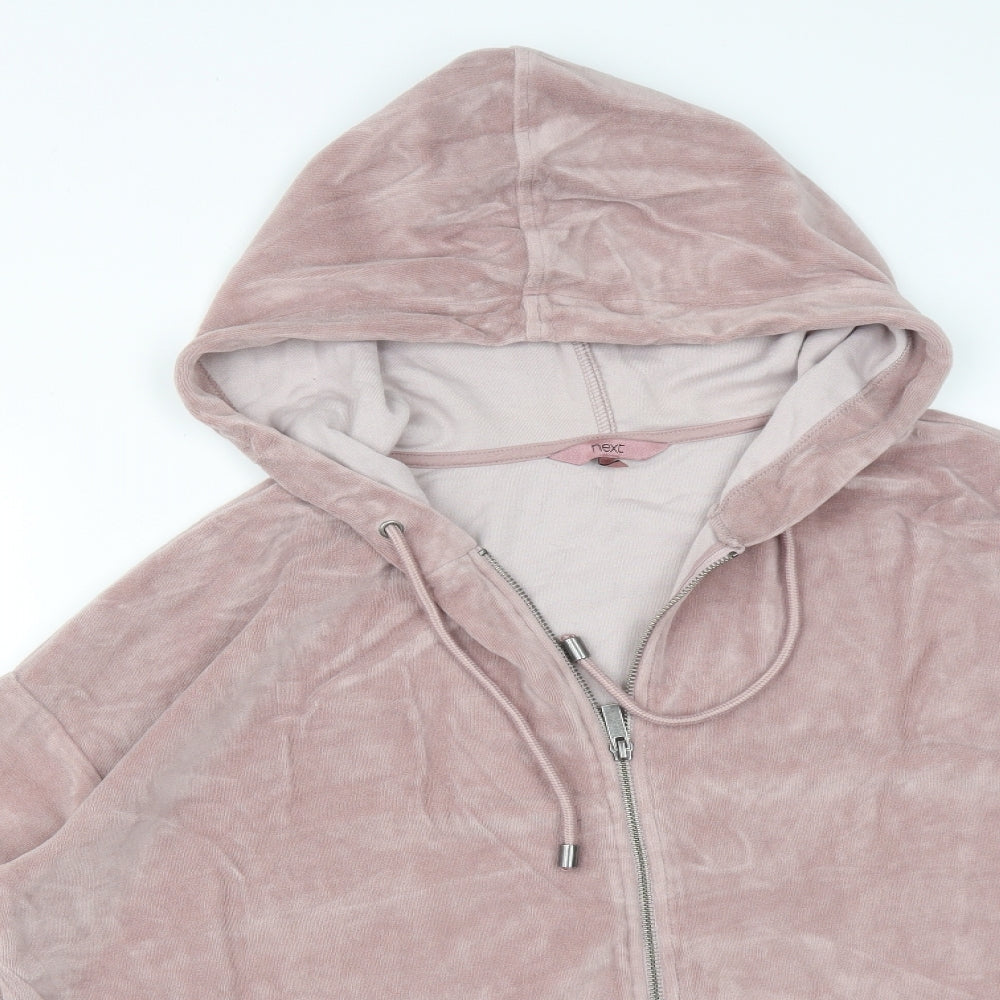 NEXT Womens Pink  Cotton Full Zip Hoodie Size 16